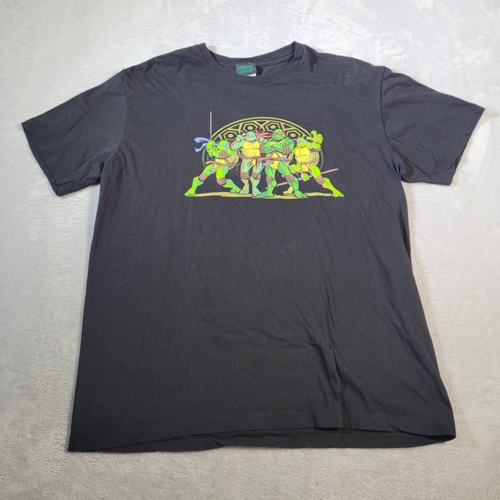 Teenage Mutant Ninja Turtles T-Shirt Mens XL Black Graphic Tee TMNT Group 2007